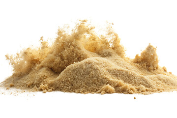 Pile of sand is on a white background