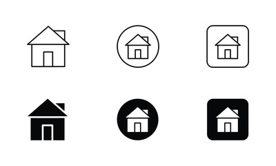 Obraz premium Home, house, building, housing, architecture, buildings, Outline icon, signs and more, perfect for websites, apps, and print projects; these scalable icons are fully customizable for print.