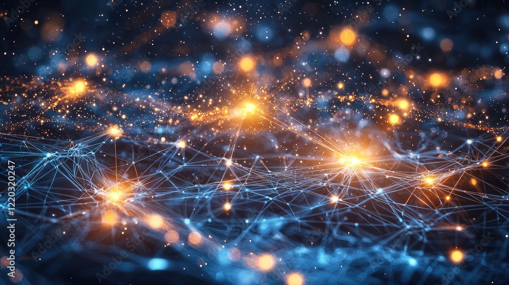 Aufkleber This abstract technology background features intricate circuit board patterns with glowing elements, suitable for themes of innovation and digital connectivity in design