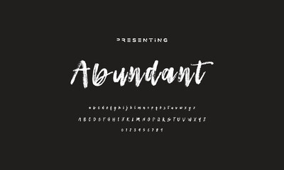 Stylish painted by a brush uppercase vector letters
