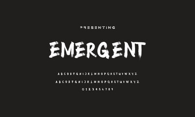 Stylish painted by a brush uppercase vector letters