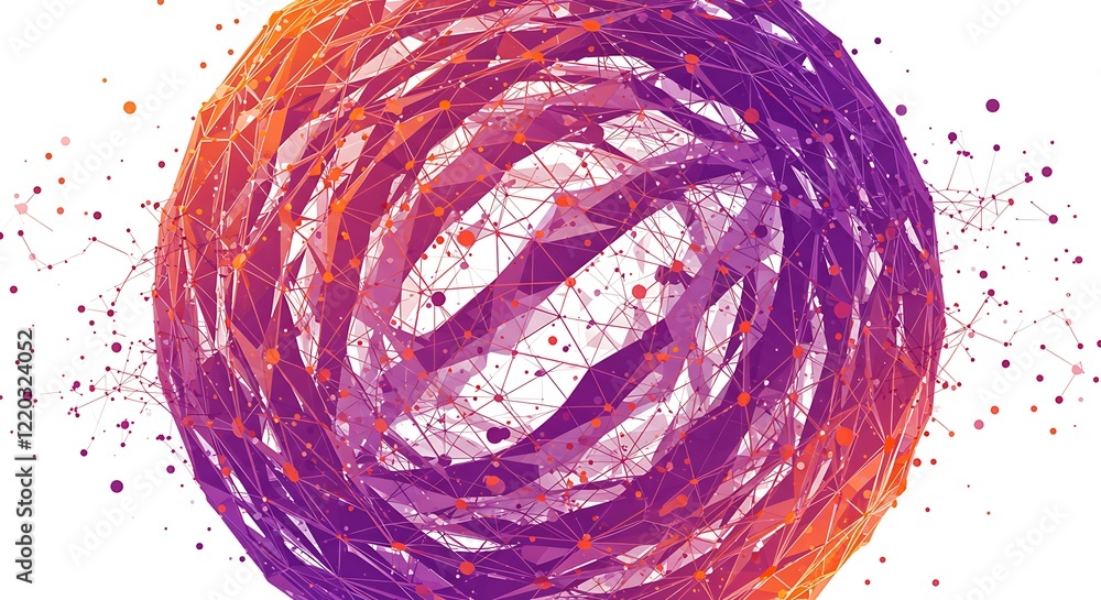 Poster trendy abstract wireframe background. modern science or technology art elements. surface illustratio