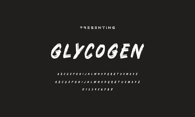 Stylish painted by a brush uppercase vector letters