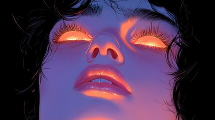 Ethereal Glow: A Digital Portrait of Serene Beauty