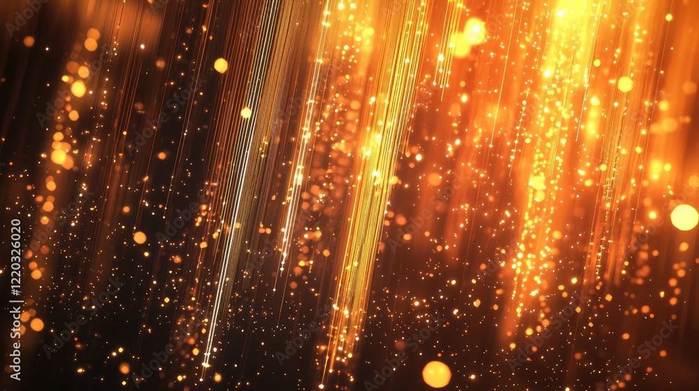 Aufkleber A sleek and modern abstract digital background featuring glowing particles and lines. Perfect for technology, innovation, and data visualization themes in various media.