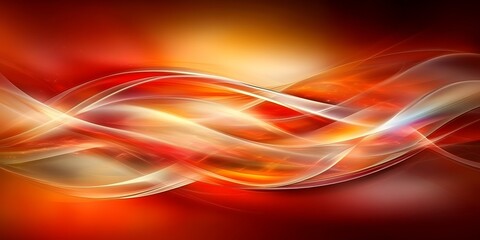 Naklejka premium Abstract Red and Orange Swirling Wave Background Design Dynamic Energy Flow Glowing Light