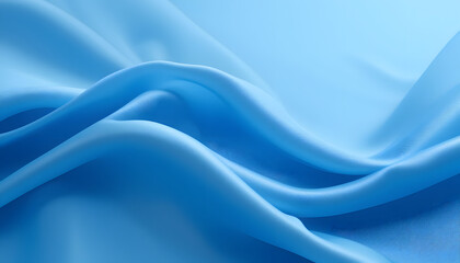 Fototapeta premium Smooth and Shiny Blue Silk Satin Fabric with Flowing Waves, High-Resolution 4K Close-Up for Luxury Fashion and Elegant Visual Projects.