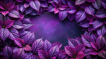Regal purple foliage sprawls across a lavish background, nature, botanical