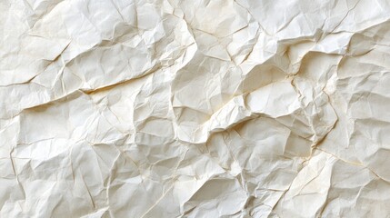 Obraz premium Close-up of crumpled white paper texture.