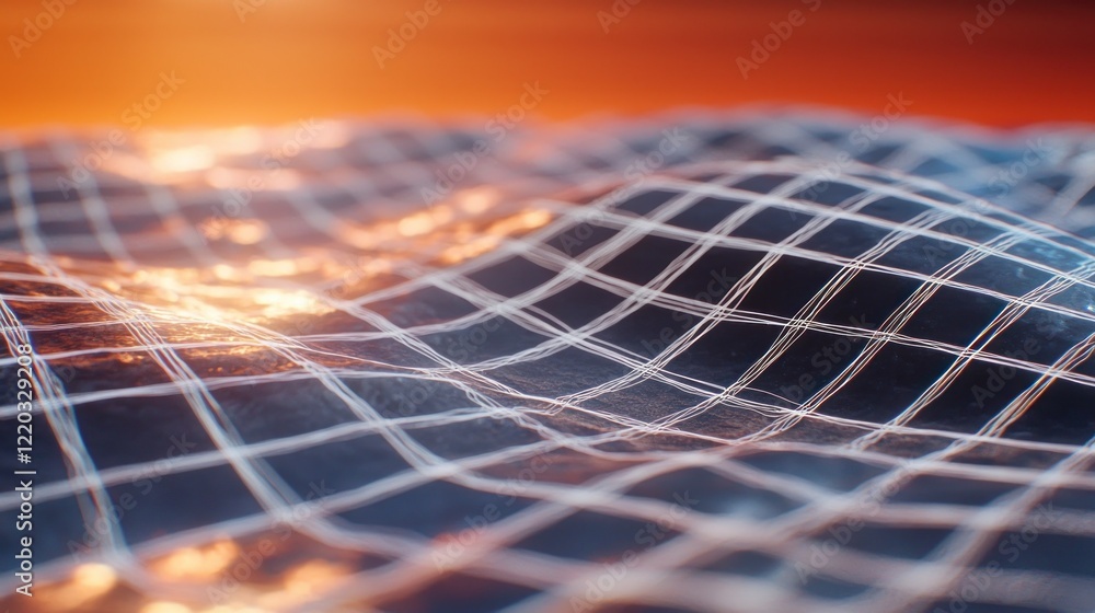 Poster retro futuristic synthwave grid abstract 3d render cyberpunk texture background