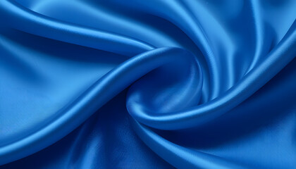 Luxurious Blue Satin Silk Texture in 4K Resolution, Featuring Soft Flowing Waves for Fashion, Interior, and High-End Design Projects.