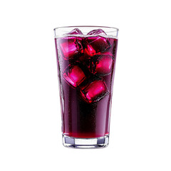 glass of water with grape juice