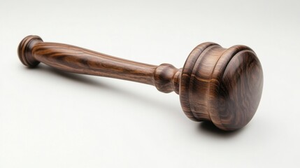 Dark Wood Gavel Auction Hammer Judge Law Court Justice Symbol