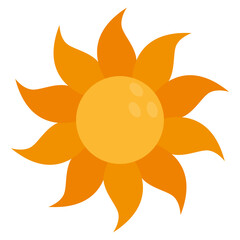 A beautiful flower icon isolated on white background.