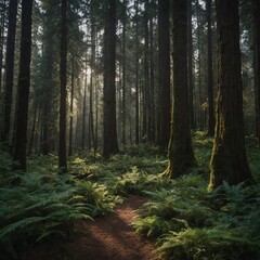 Obraz premium Write about a forest that’s known for its healing energy, where people come to find peace.