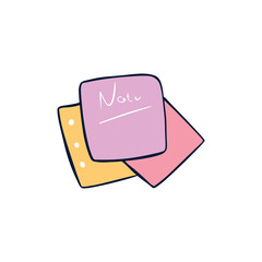 Hand-Drawn Paper Notepad Illustration
