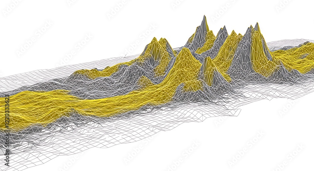 Poster trendy abstract wireframe background. modern science or technology art elements. surface illustratio