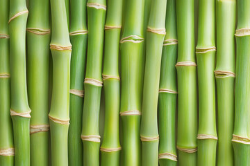 Fototapeta premium Sunlit Bamboo Stalks Close-Up