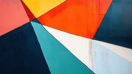 Geometric shapes form a visually striking abstract art piece.