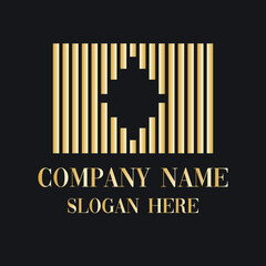 Luxury logo template for brand and company with gradient style.