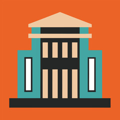 Office Building Icon Vector Art Illustration Design