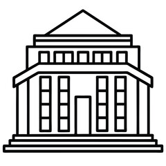 Office Building Icon Vector Art Illustration Design