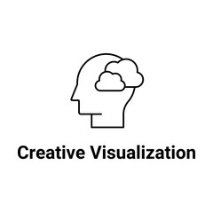 Creative Visualization Icon. Imagination and Goal Setting Illustration for Personal Growth.