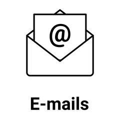 Obraz premium E-mails Icon. Digital Communication and Messaging Illustration for Professional and Personal Use.