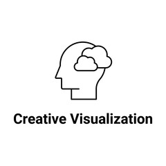 Creative Visualization Icon. Imagination and Goal Setting Illustration for Personal Growth.