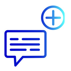 Obraz premium New Message Icon Line Gradient Style for Communication Pack Icon Themes 