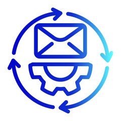 Mail Setting Icon Line Gradient Style for Communication Pack Icon Themes
