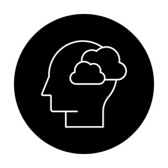 Creative Visualization Icon. Imagination and Goal Setting Illustration for Personal Growth.