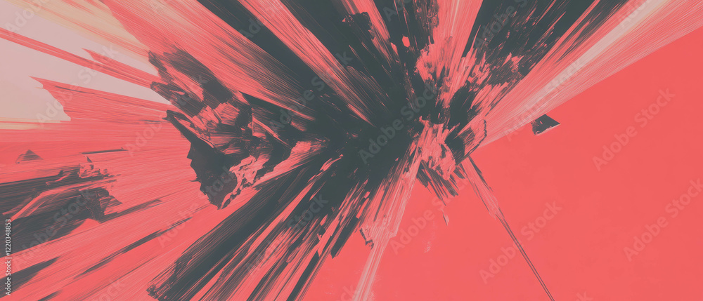 Poster explosive abstract background with streaks of light diverging in energetic motion