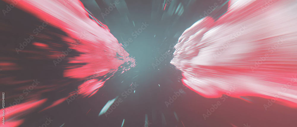 Poster dynamic divergence of light streaks creating an energetic visual experience