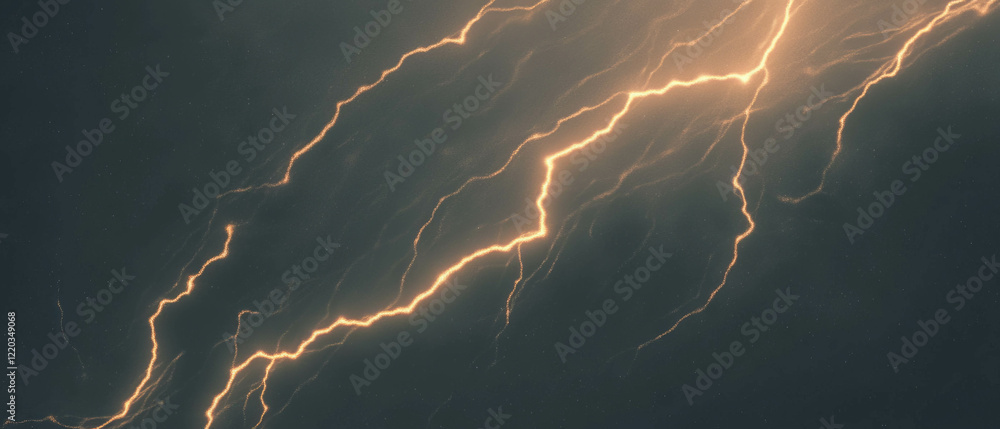 Poster dynamic streaks of light interacting with particles create visual effects in an abstract composition