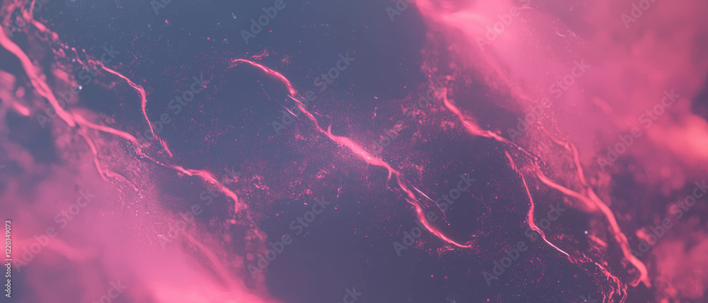 Poster dynamic abstract background with streaks of light and particle interactions