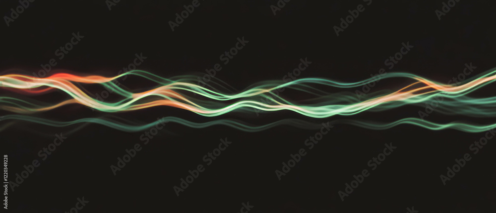 Aufkleber dynamic abstract visualization of sound waves creating rhythmic patterns