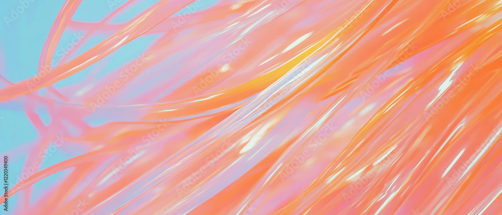 Poster dynamic visualization of colorful wires representing speed and data flow changes