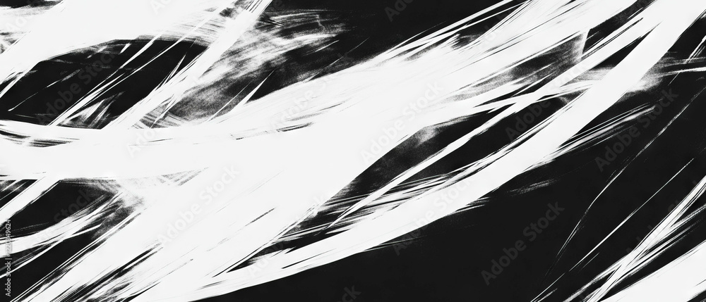 Poster abstract representation of dynamic motion with wires and contrasting themes of acceleration