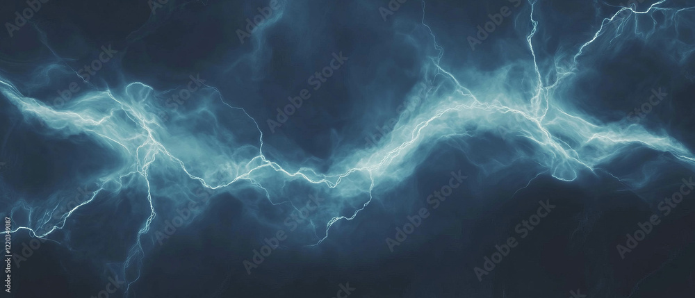 Poster electric blue wires create a dynamic abstract representation of speed and technology