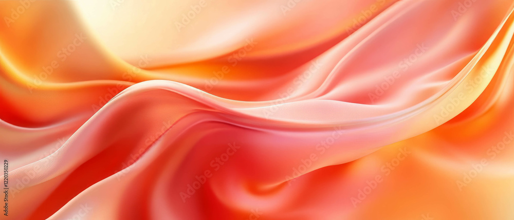 Poster elegant flowing abstract fabric texture with soft folds and warm colors