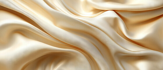 Obraz premium Sleek fabric draping creates an elegant flowing abstract background in soft textures