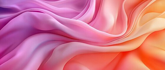 Fototapeta premium Elegant drapes of abstract fabric with flowing textures in soft colors