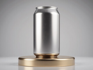 Blank Can Mockup on a Pedestal – Perfect for Product Ads