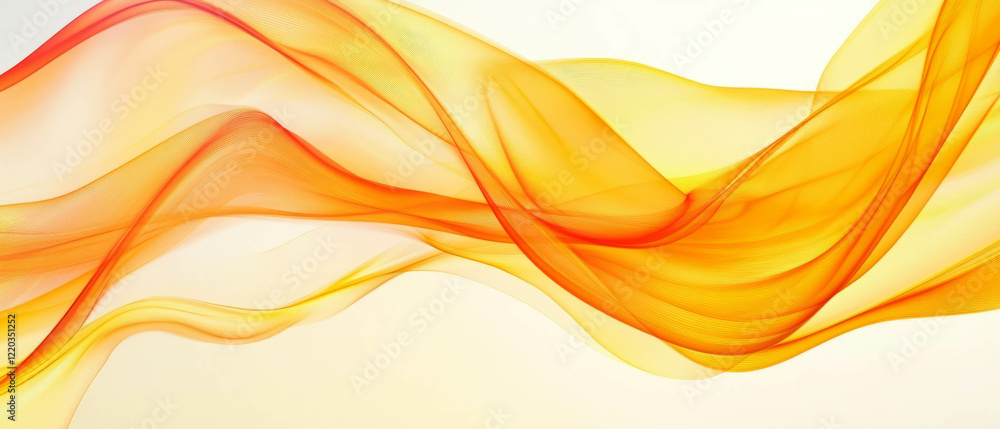 Poster dynamic abstract ribbons flowing gracefully across a soft background