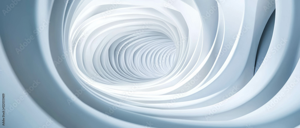 Aufkleber exploring endless corridors in a futuristic abstract tunnel design