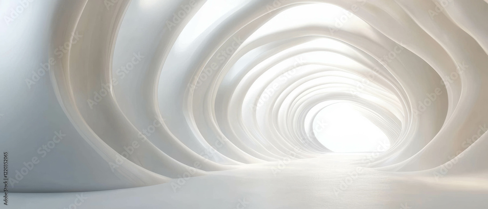 Aufkleber Dynamic arches flow in response to virtual winds creating mesmerizing animations