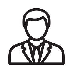 Business Professional Avatar Icons Set in Formal Attire - Vector Graphics