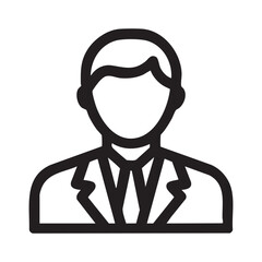 Business Professional Avatar Icons Set in Formal Attire - Vector Graphics