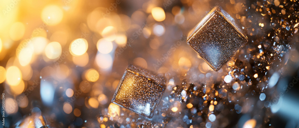 Aufkleber glittering abstract background of colorful 3d cubes creating a magical atmosphere